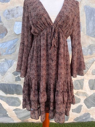 Vestido leopard print con vuelo