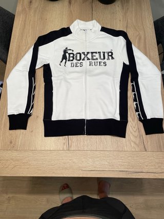 Sudadera Boxeur des Rues Blanca Talla L Slim Fit