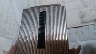 Vecchio timbro in argento gr 82 con l'ingranaggio
