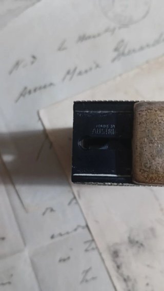 Vecchio timbro in argento gr 82 con l'ingranaggio