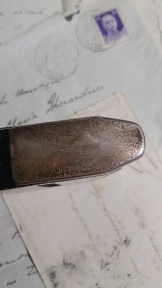 Vecchio timbro in argento gr 82 con l'ingranaggio