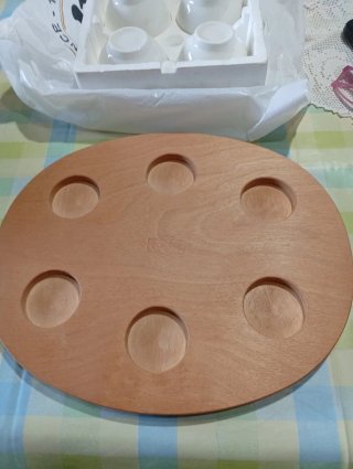 Antipastiera legno e ceramica
