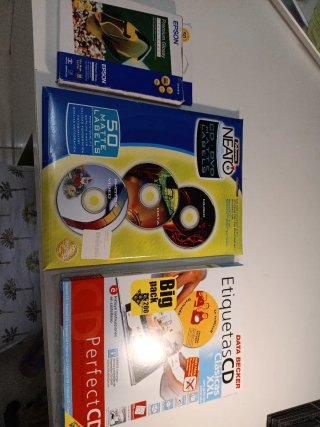Pack de impresión de etiquetas de cd.