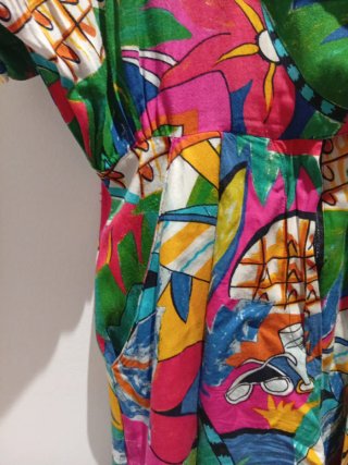 Vestido mono vintage estampado