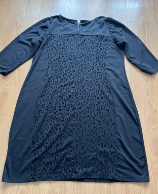Vestido Negro Leopardo talla grande