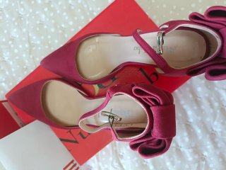 Zapato Salón Nuria Cobo Talla 38 Rojo