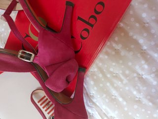 Zapato Salón Nuria Cobo Talla 38 Rojo