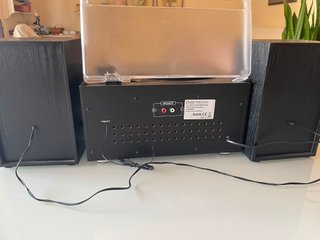 Tocadiscos Bluetooth CD Casete Radio Negro