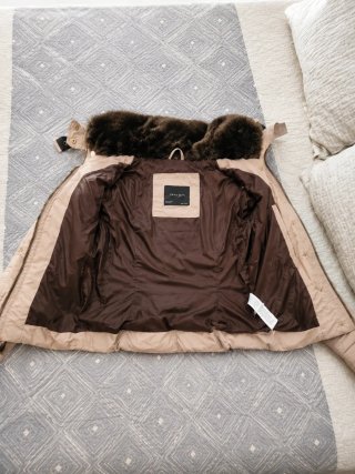 Chaquetón Zara Beige Talla S