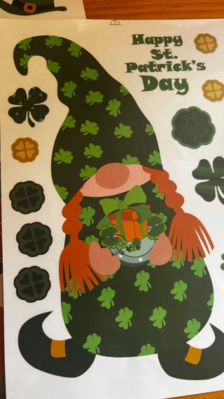 Pegatinas San Patricio Gnomos Tréboles