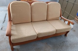 Sofá pino provenzal 3 plazas beige