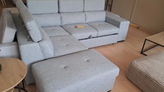 Sofá Cama Chaise Longue Gris