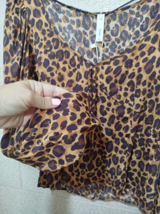 Blusa Mango Animal Print Talla XS