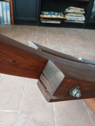 Hamaca de madera multicolor