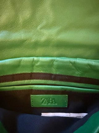 Bolso Zara Piel Trenzado Cadena Dorada