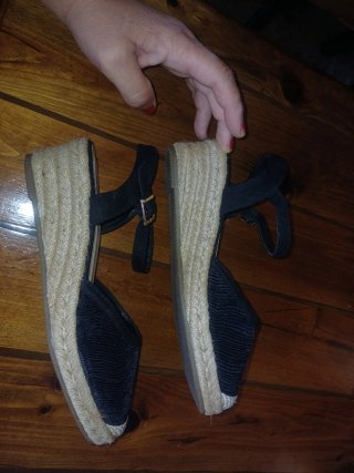 Sandalias negras de esparto número 36