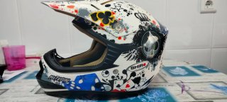 Casco Moto Niño con Gafas