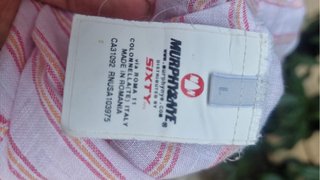 Camicia over righe rosa e bianche