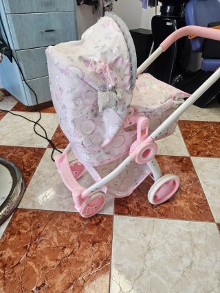 Carrito de juguete rosa para niñas