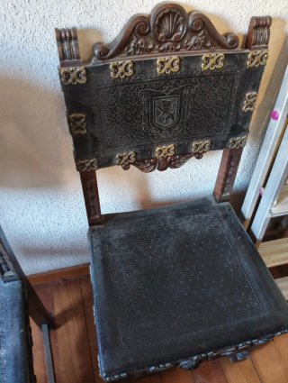 Set di 6 sedie antiche in stile neorinascimentale