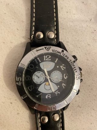 Reloj Negro Correa Cuero