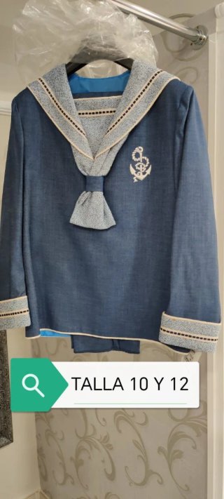 Lote de 14 Traje de comunión marinero niño de lino