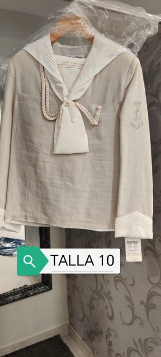 Lote de 14 Traje de comunión marinero niño de lino