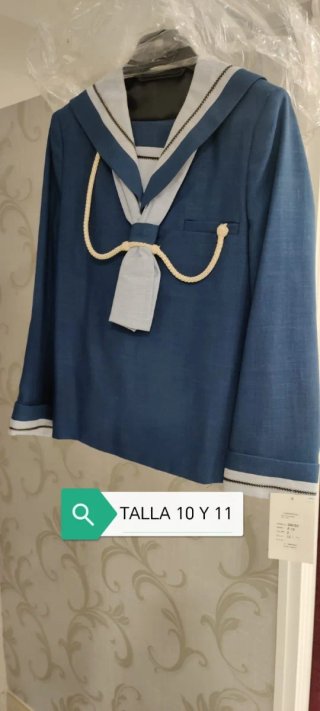 Lote de 14 Traje de comunión marinero niño de lino