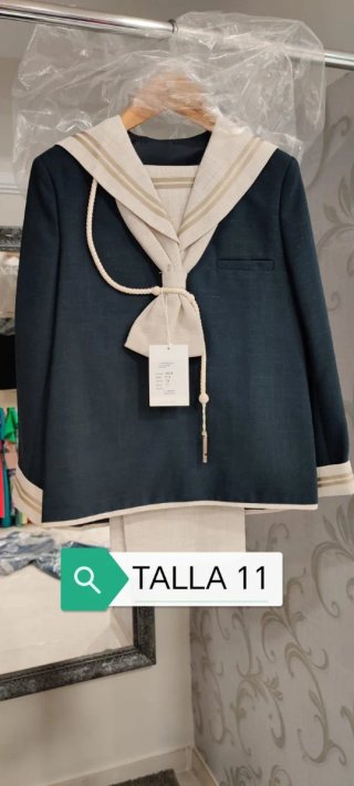 Lote de 14 Traje de comunión marinero niño de lino