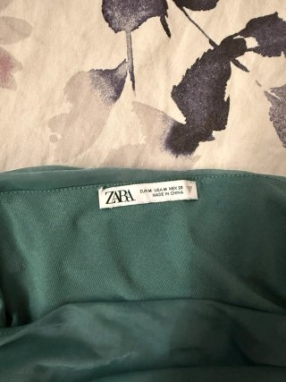 Vestito Zara monospalla verde petrolio