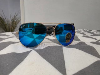 Gafas Ray-Ban Aviator Dorado Lente Azul