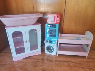 Juego de muebles de juguete para casa de muñecas