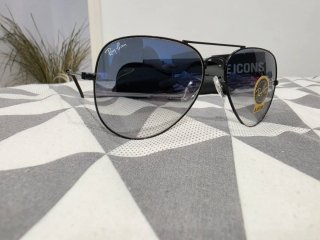 Gafas de sol Ray-Ban Aviator Negro Lente Azul