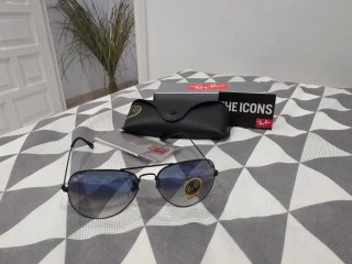 Gafas de sol Ray-Ban Aviator Negro Lente Azul