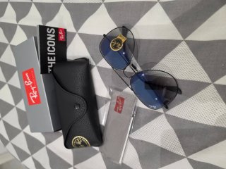 Gafas de sol Ray-Ban Aviator Negro Lente Azul
