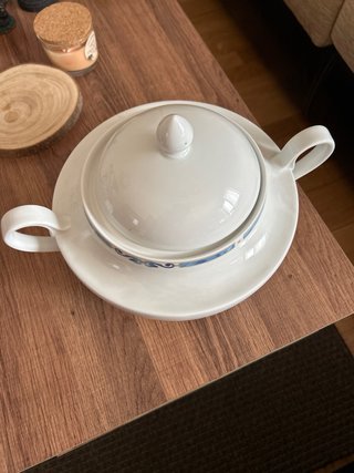 Sopera Bidasoa Porcelana Azul y Blanca