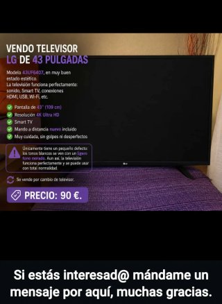 Televisor LG 43 4K Ultra HD Smart TV