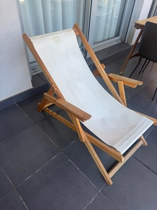 Hamaca de madera y tela