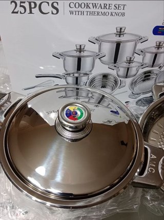 Batteria Pentole A.M.C. 25 pezzi Acciaio Inox