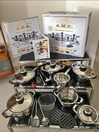 Batteria Pentole A.M.C. 25 pezzi Acciaio Inox