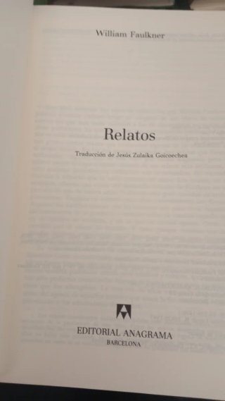 Relatos. William Faulkner