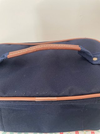 Beauty case blu navy con manico