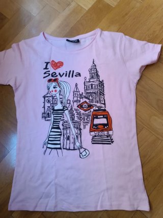Camiseta niña I Love Sevilla