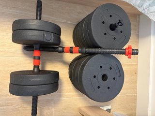 Set Mancuernas 3kg(16unidades)+ 2 Barras