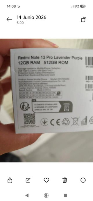 Xiaomi Redmi Note 13 Pro 4G Gris/Plata