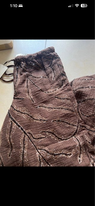 Pantalón bombacho Zara pedrería talla M