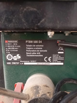 Taladro de columna PARKSIDE PTBM 500 D4