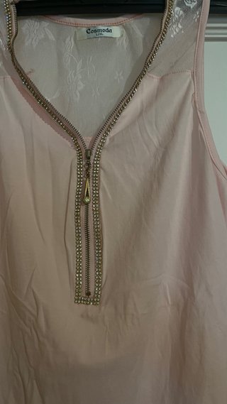 Camiseta Cosmoda L/40/12 Rosa con Cremallera