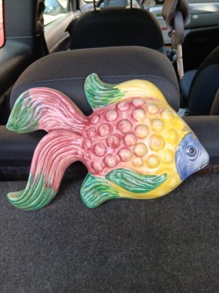 Pesce ceramica decorativo vintage