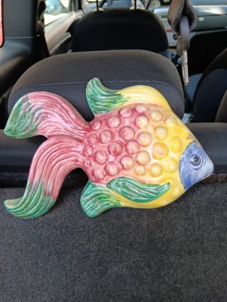 Pesce ceramica decorativo vintage